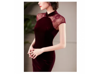 Chenyan 2020 New Retro elegant improved stand collar cheongsam slim temperament cap sleeve dress female f52