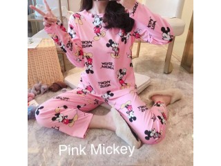 Malaysia❤️women ladies pajamas set baju tidur perempuan long sleeve pyjamas