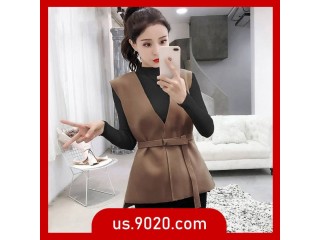 Women‘s’ casual set blouse small fragrance vest two-piece set