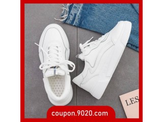 Woman's white shoes flat student casual shoes sneakers