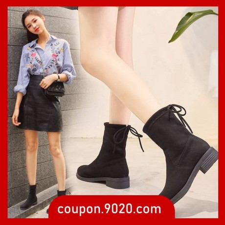 womens-boots-thick-heel-flat-bottom-stretch-boots-british-wind-boots-big-0